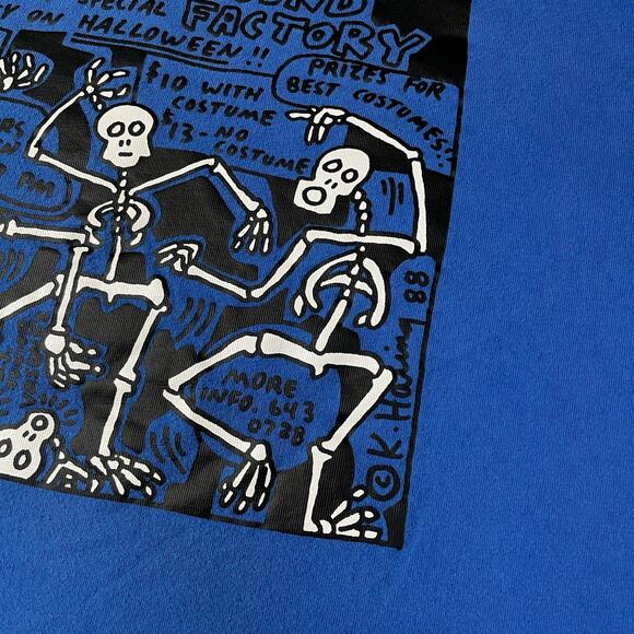 Keith Haring Shirt Mens 2XL Blue Art Sound Music Graphic New York UNIQLO - Picture 8 of 10